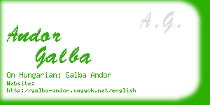 andor galba business card